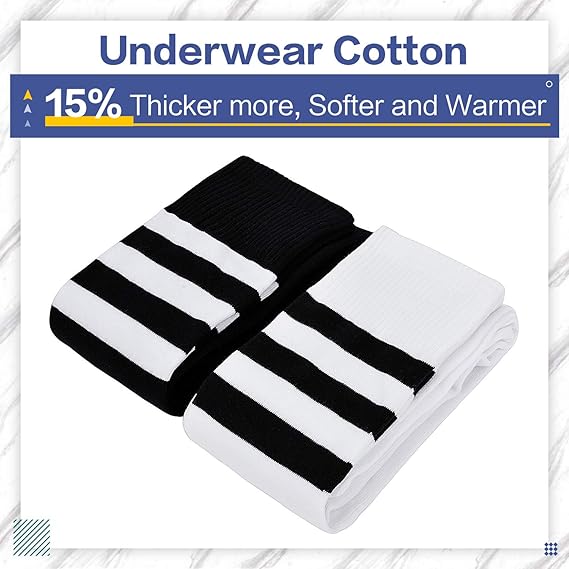 Extra Long Cotton Stripe Thigh High Socks Over the Knee High Plus Size Stockings…
